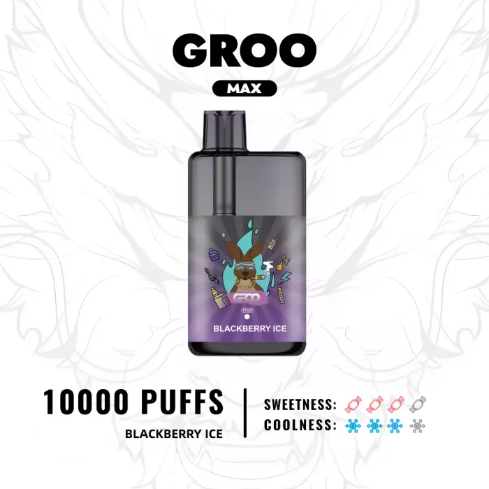 GROO MAX 10000 Puffs Blackberry Ice Flavour Genuine Aussie Stock 3 GROO MAX 10000 Puffs Blackberry Ice Flavour Disposable Vape