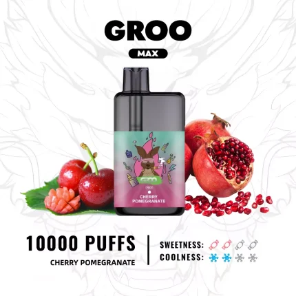 GROO MAX 10000 Puffs Cherry Pomegranate Flavour Disposable Vape