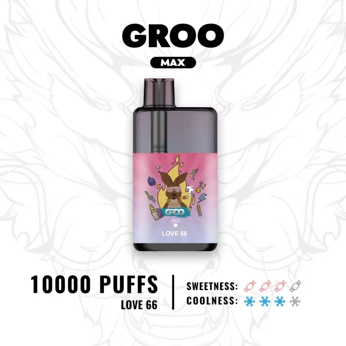 GROO MAX 10000 Puffs Love 66 Flavour Genuine Aussie Stock 3 GROO MAX 10000 Puffs Love 66 Flavour Disposable Vape