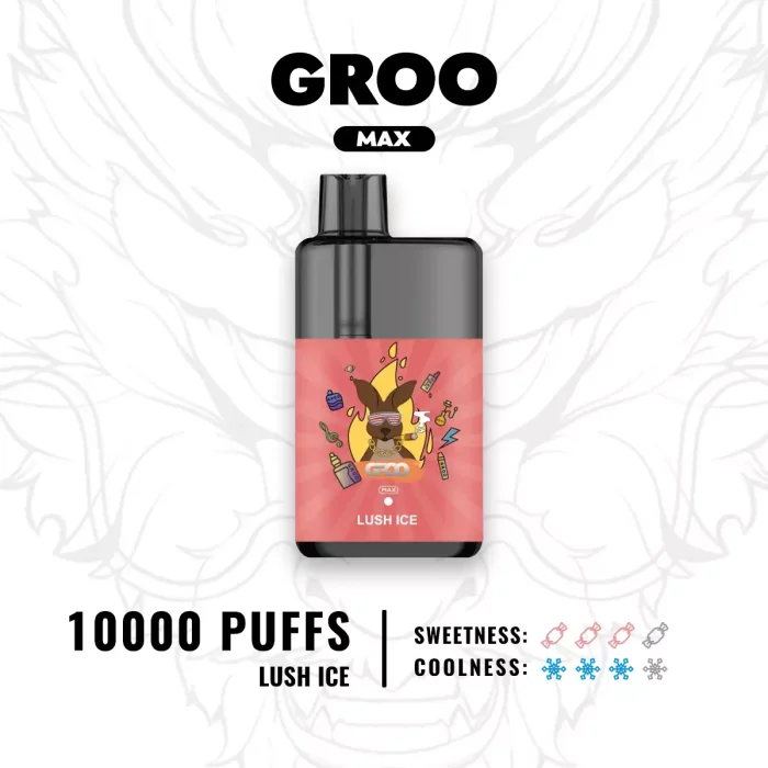 GROO MAX 10000 Puffs Lush Ice Flavour Genuine Aussie Stock 2 GROO MAX 10000 Puffs Lush Ice Flavour Disposable Vape