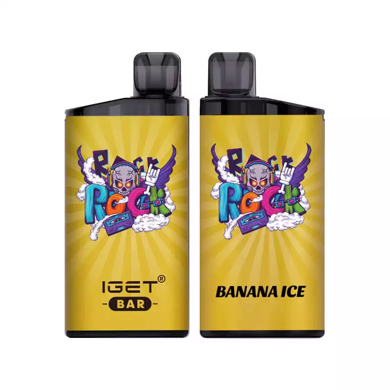 IGET BAR 3500 Puffs Banana Ice Flavour Genuine Aussie Stock Low Nicotine Rechargeable Disposable Vape Pen No MOQ Best Seller