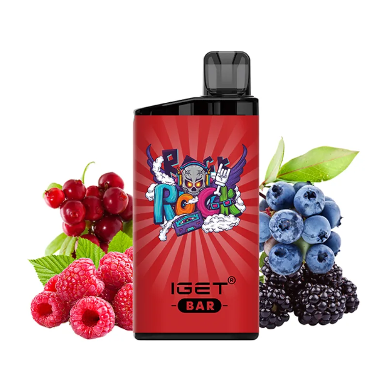 IGET BAR 3500 Puffs Quadruple Berry Flavour Genuine Aussie Stock Low Nicotine Rechargeable Disposable Vape Pen No MOQ Best Seller