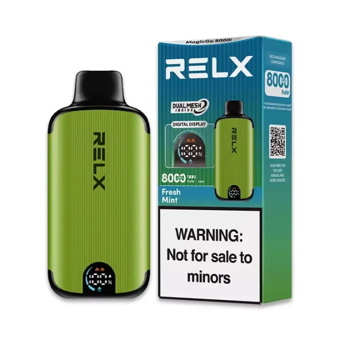 RELX MAGICGO 8000i Puffs Fresh Mint Flavour Genuine Aussie Stock 1 RELX MAGICGO 8000i Puffs Fresh Mint Flavour Rechargeable 8000 Puffs Disposable Vape