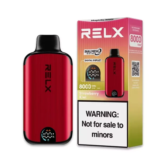 RELX MAGICGO 8000i Puffs Strawberry Kiwi Flavour Genuine Aussie Stock 1 RELX MAGICGO 8000i Puffs Strawberry Kiwi Flavour Rechargeable 8000 Puffs Disposable Vape