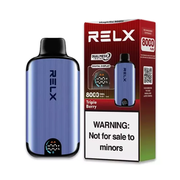 RELX MAGICGO 8000i Puffs Triple Berry Flavour Genuine Aussie Stock 1 RELX MAGICGO 8000i Puffs Triple Berry Flavour Rechargeable 8000 Puffs Disposable Vape