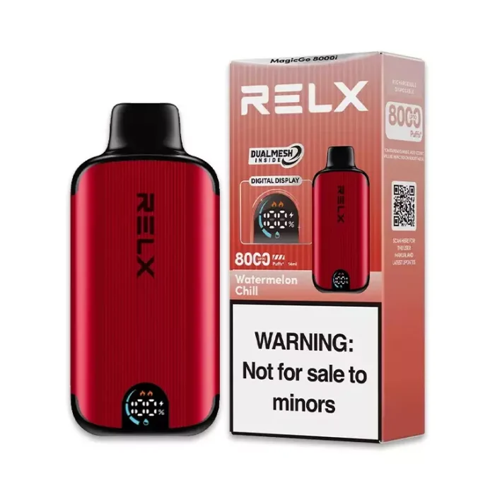 RELX MAGICGO 8000i Puffs Watermelon Chill Flavour Genuine Aussie Stock 1 RELX MAGICGO 8000i Puffs Watermelon Chill Flavour Rechargeable 8000 Puffs Disposable Vape