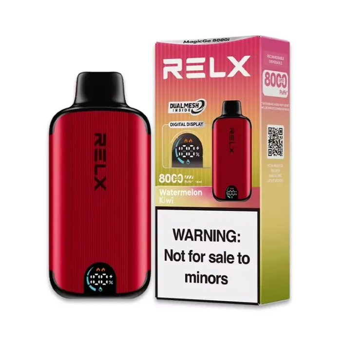 RELX MAGICGO 8000i Puffs Watermelon Kiwi 1 RELX MAGICGO 8000i Puffs Watermelon Kiwi Flavour Rechargeable 8000 Puffs Disposable Vape