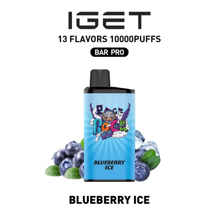 BlueberryIce IGET BAR PRO 10000 PUFFS Blueberry Ice Flavour Disposable Vape