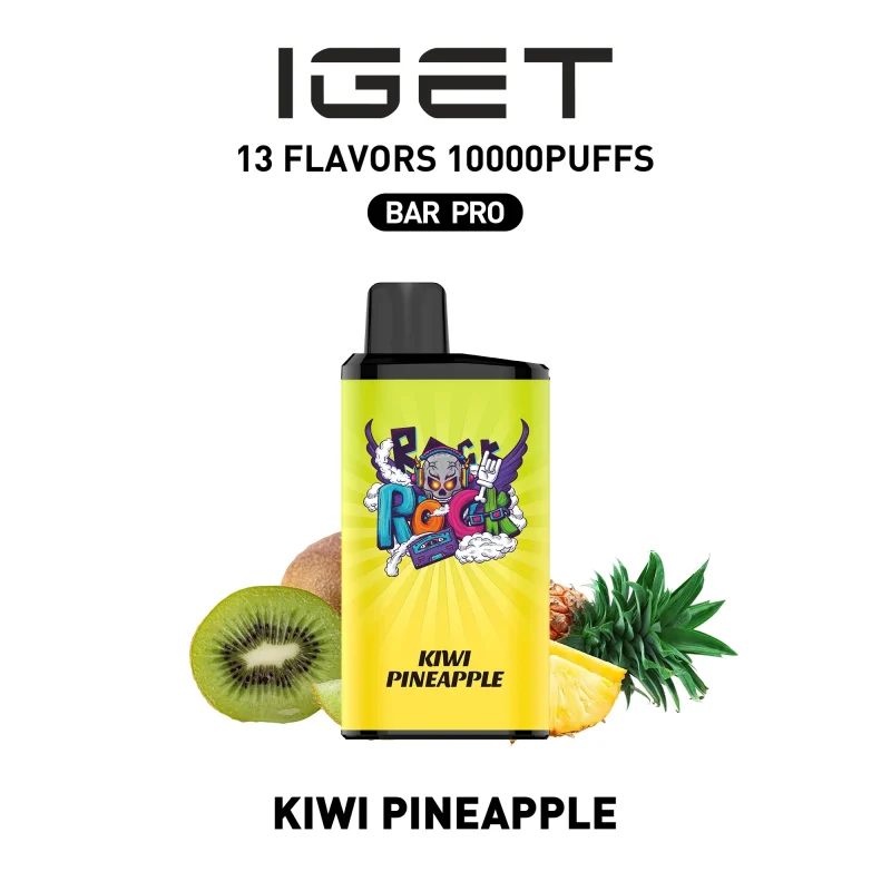KiwiPineapple IGET BAR PRO 10000 Puffs Kiwi Pineapple Flavour Disposable Vape